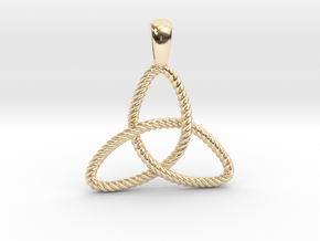 Trinity Knot Pendant in 14K Yellow Gold
