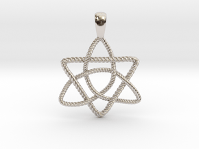 Trinity Knot with Triangle Pendant in Platinum