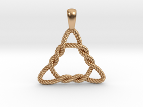 Trinity Knot Twisted Pendant in Polished Bronze