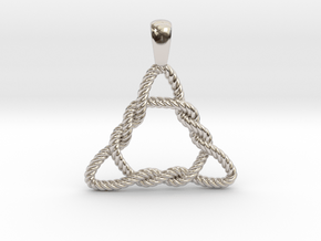Trinity Knot Twisted Pendant in Platinum