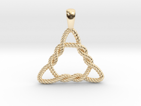 Trinity Knot Twisted Pendant in 14K Yellow Gold