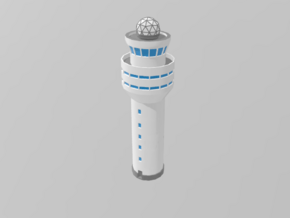 Generic Round ATC Tower 1/144 in White Natural Versatile Plastic