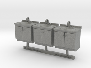 Vanity sink 01. 1:64 Scale (S) in Gray PA12