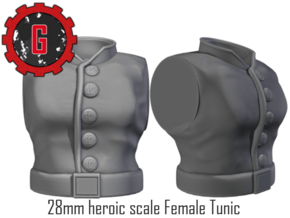 28mm Heroic Scale Female Tunic in Tan Fine Detail Plastic