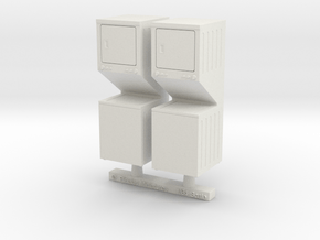 Washer Dryer Combo 01. 1:64 Scale (S) in White Natural Versatile Plastic