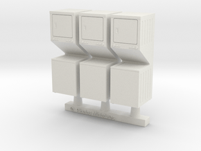 Washer Dryer Combo 01. 1:87 Scale in White Natural Versatile Plastic