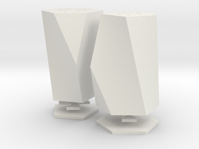 salt and pepper shakers (scutoids) in White Natural Versatile Plastic