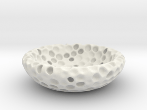 Bubble Bowl in White Natural Versatile Plastic