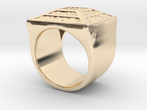 Joker's Hollow Pyramid Ring - Metals in 14k Gold Plated Brass: 5.5 / 50.25