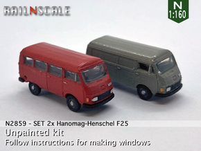 SET 2x Hanomag-Henschel F25 (N 1:160) in Tan Fine Detail Plastic
