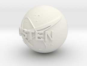 The Osten Ball in White Natural Versatile Plastic