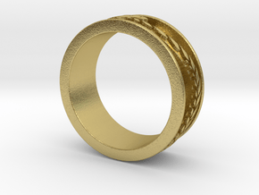 Ouroboros ring for him in Natural Brass: 8.5 / 58