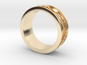 Ouroboros ring for him in 14k Gold Plated Brass: 8.5 / 58