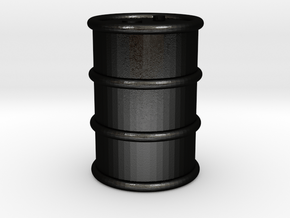 Oil Barrel in Matte Black Steel