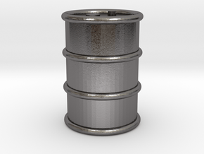 Oil Barrel in Polished Nickel Steel