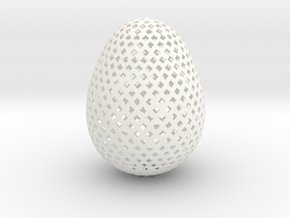 Easter Egg Square in White Processed Versatile Plastic