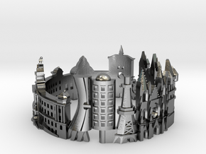 Prague Skyline - Cityscape Ring in Polished Silver: 9 / 59