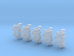 1/24 scale B94 Hydrant Valve Set of 5/15 in Smooth Fine Detail Plastic: Small