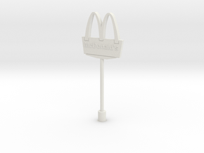 McDonalds pole-5cm (n-scale) in White Natural Versatile Plastic