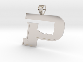 Oklahoma Panhandle State University Aggies Pendant in Rhodium Plated Brass