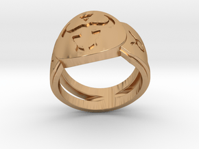 Taurus Signet Ring Lite in Polished Bronze: 9 / 59