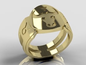 Taurus Signet Ring Lite in 14K Yellow Gold: 10 / 61.5