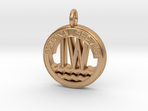 Inland Waterways Pendant or Charm in Natural Bronze