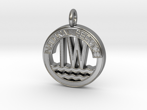 Inland Waterways Pendant or Charm in Natural Silver