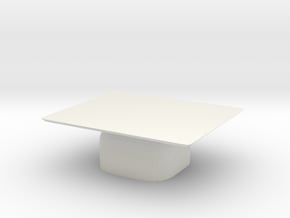 1:48 Coffee Table in White Natural Versatile Plastic: 1:48 - O
