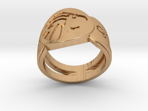 Leo Signet Ring Lite in Polished Bronze: 9 / 59