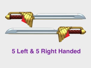 10x Energy Sword: Vashet (Left & Right) in Tan Fine Detail Plastic