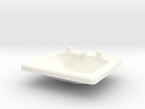 Miniature Dollhouse Drop-in Bathroom Sink in White Processed Versatile Plastic: 1:24