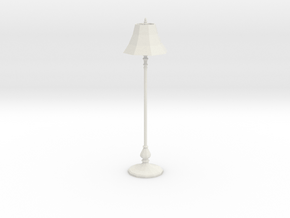 Miniature Dollhouse Floor Lamp 'Finer Fare' in White Premium Versatile Plastic: 1:12
