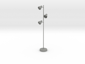 Miniature Floor Triple Lamp 'Office Days' in Gray PA12: 1:12
