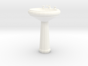 Dollhouse Miniature Pedestal Sink 'Finer Fare' in White Processed Versatile Plastic: 1:24