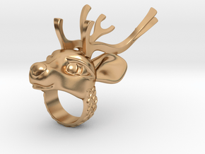 Deer Ring (all sizes) in Polished Bronze: 5 / 49