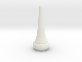 Signal Semaphore Finial Pointed Cone 1:22.5 scale in White Natural Versatile Plastic