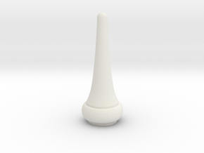 Signal Semaphore Finial Pointed Cone 1:6 scale in White Natural Versatile Plastic