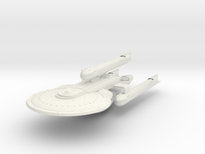 Federation Dreadnaught Excelsior Class  3.5" long in White Natural Versatile Plastic