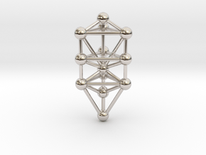 Small Triangular Tree of Life Pendant (no bail) in Platinum