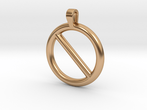 Nope Pendant in Polished Bronze