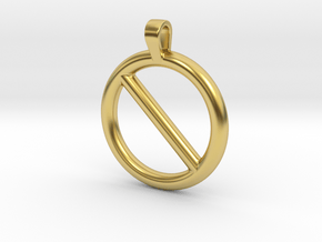 Nope Pendant in Polished Brass
