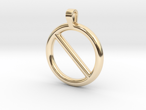 Nope Pendant in 14k Gold Plated Brass