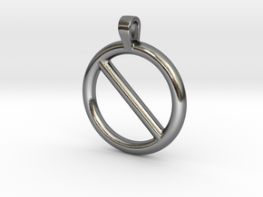 Nope Pendant in Polished Silver