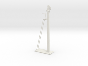 Signal Semaphore Post Ladder and Base 1:19 scale in White Natural Versatile Plastic