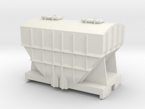 009 gauge short Pressflow Wagon in White Natural Versatile Plastic