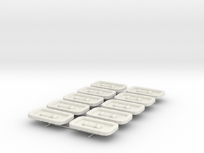 1/96 USN Carly Float Square Set 10 Units in White Natural Versatile Plastic