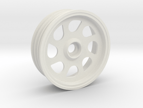 Front LH Wheel for Tamiya Fox (altered design) in White Natural Versatile Plastic
