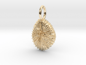 Fungia Coral Pendant in 14k Gold Plated Brass