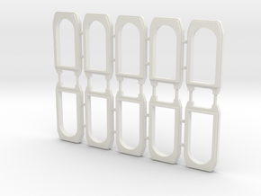 3mm Scale Mk 1 Corridor Connectors in White Natural Versatile Plastic